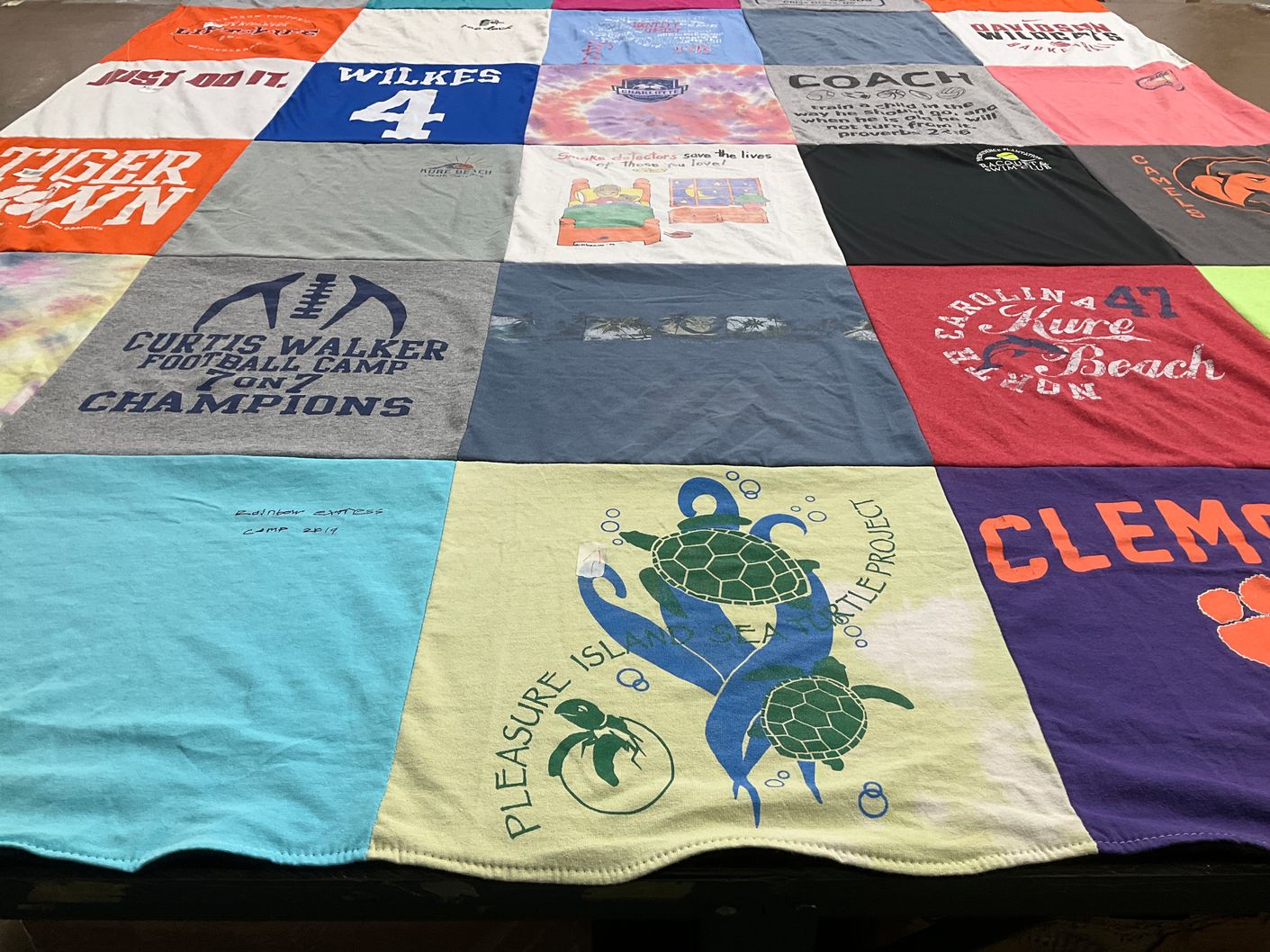 T-shirt quilt from clemson university by Colette from NC
