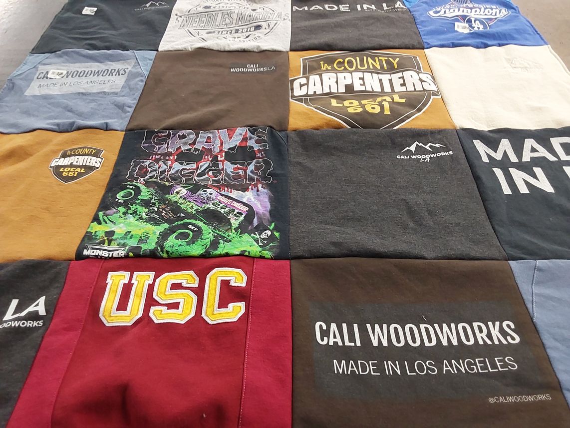 T-shirt quilt from university of southern california by Claudia from CA