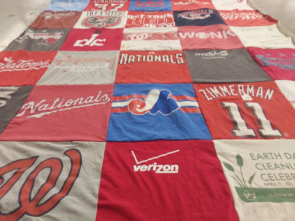 T-shirt quilt featuring washington nationals by Ashley from MD