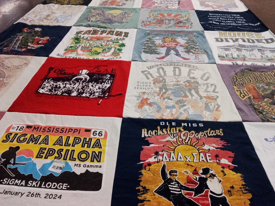 T-shirt quilt from university of mississippi by Leigh from GA