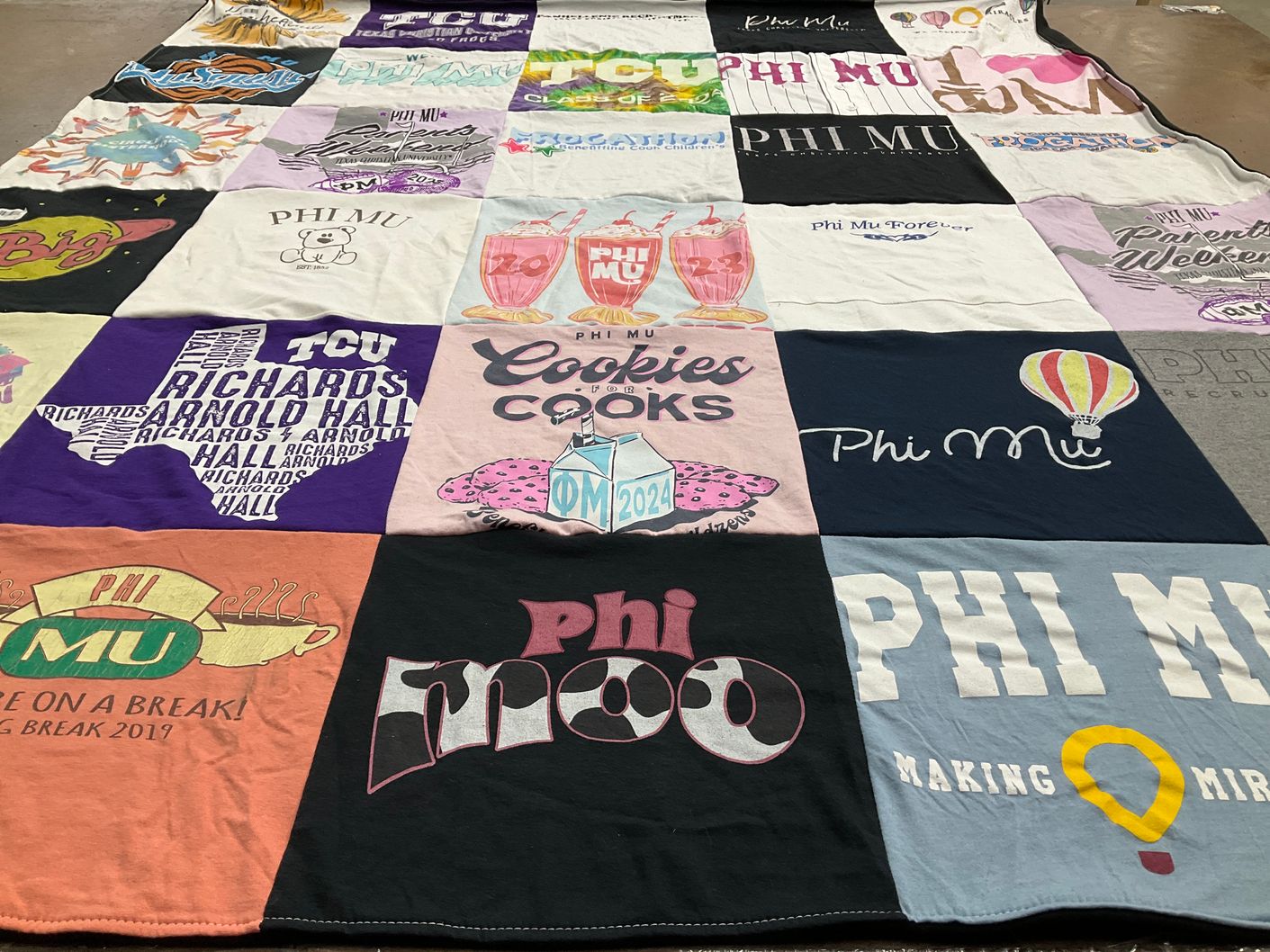 T-shirt quilt from texas christian university by Alexia from TX