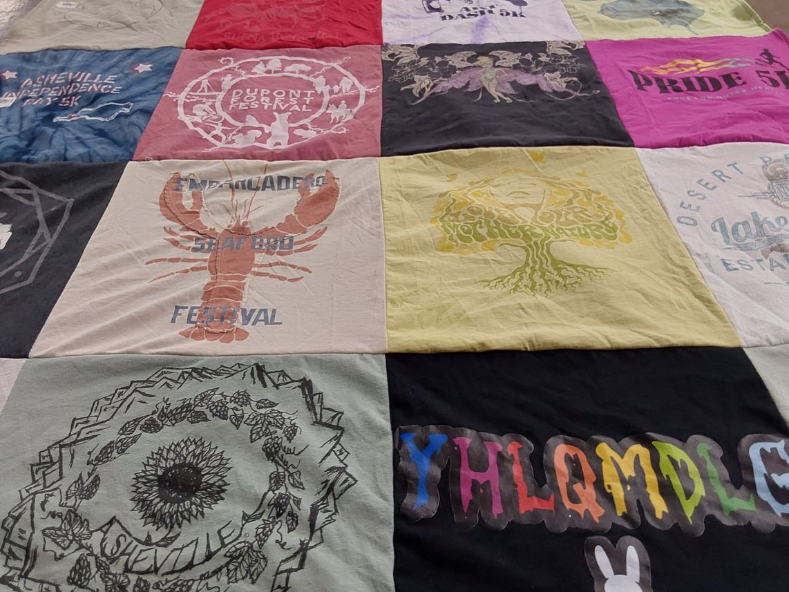 T-shirt quilt with festivals, pride events themes by Misae from FL