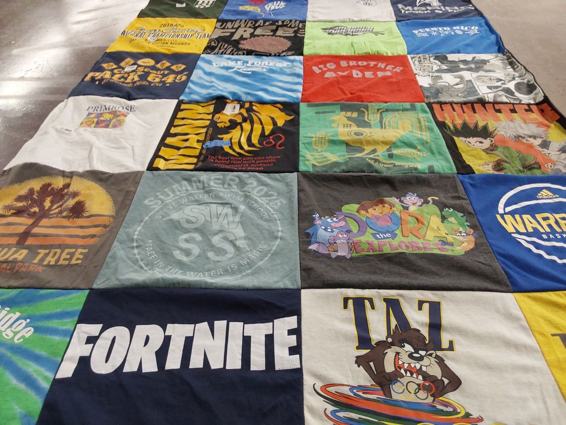 T-shirt quilt featuring warriors basketball by Julio from CA