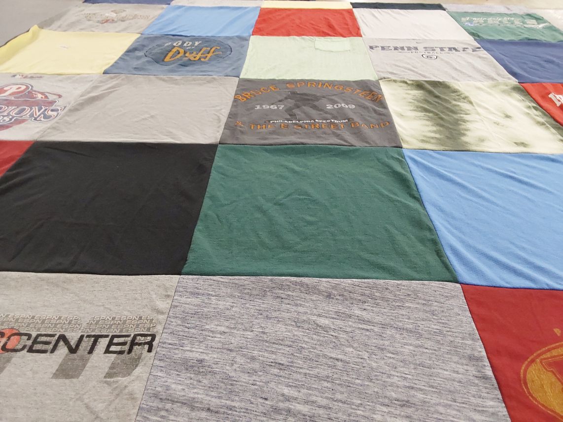 T-shirt quilt from penn state university by CLAIRE from PA