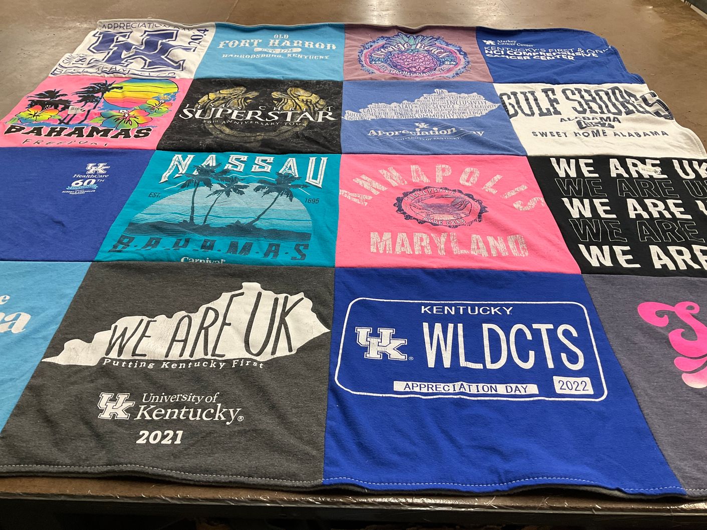 T-shirt quilt from university of kentucky by Laura from KY