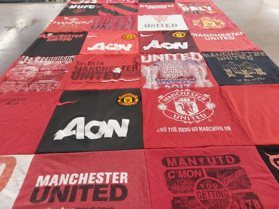 T-shirt quilt featuring manchester united by Jaelen from IN