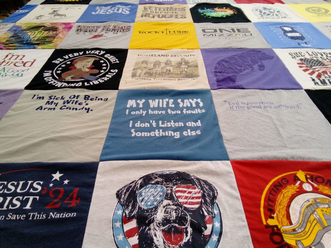 T-shirt quilt from university of missouri by Patty from MO