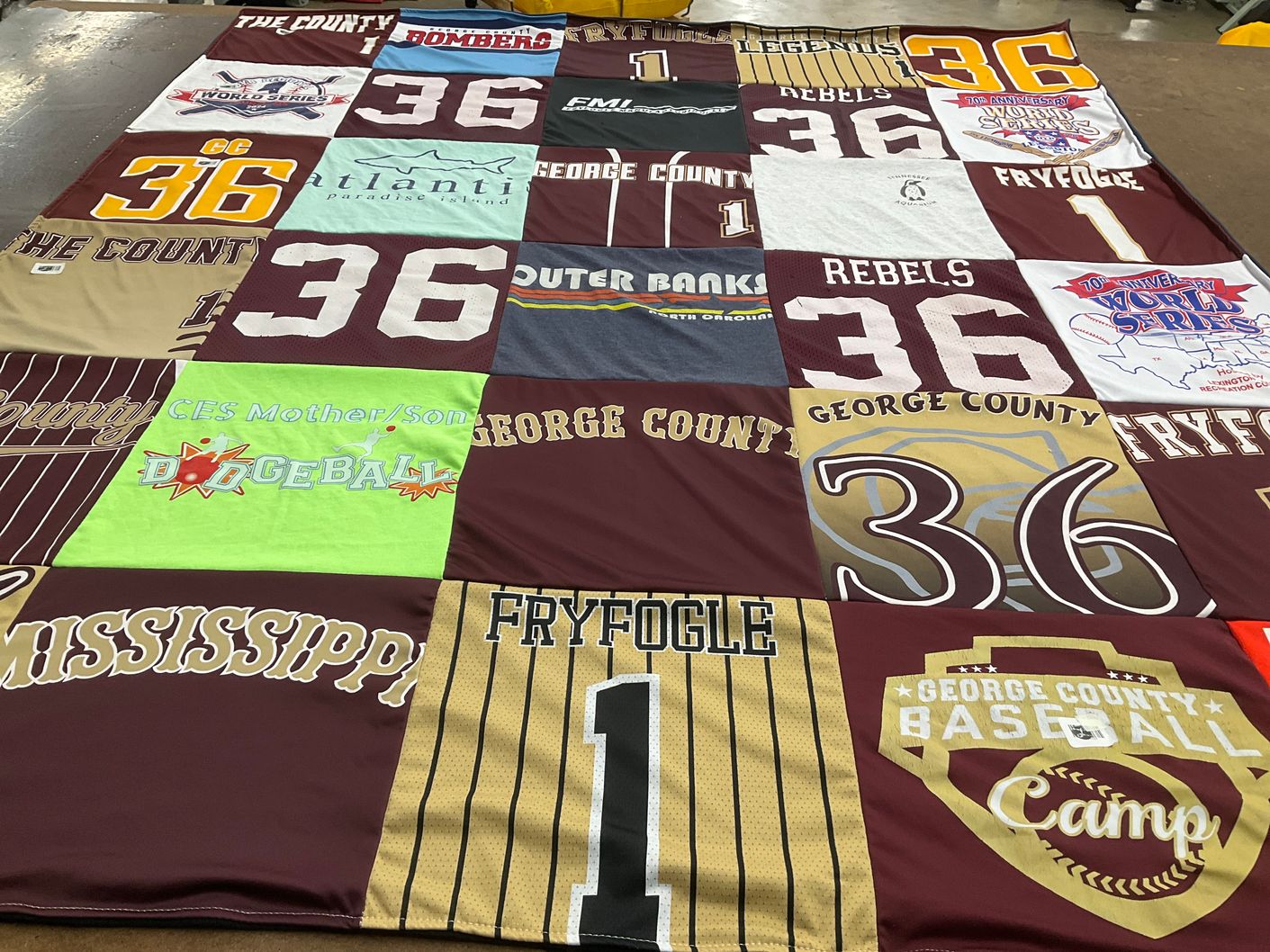 T-shirt quilt from george county high school by Brittanie from MS