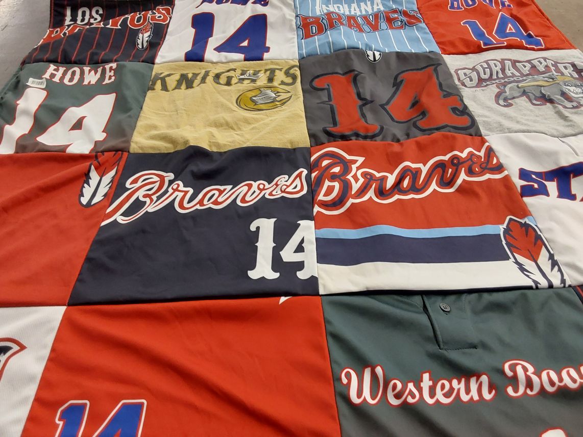 T-shirt quilt featuring indiana braves, howe knights by Ehrin from IN