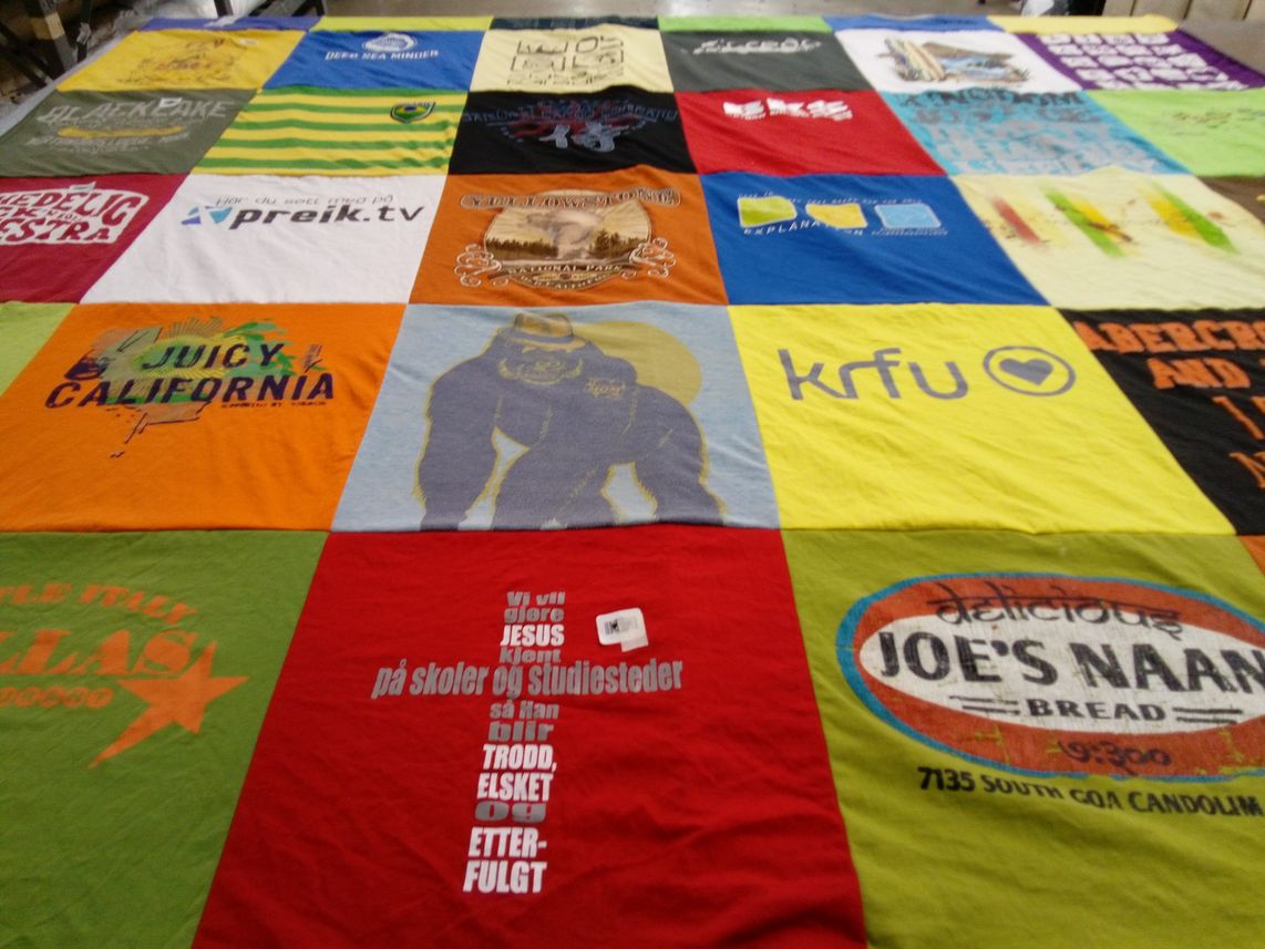 T-shirt quilt by Rachel from KS