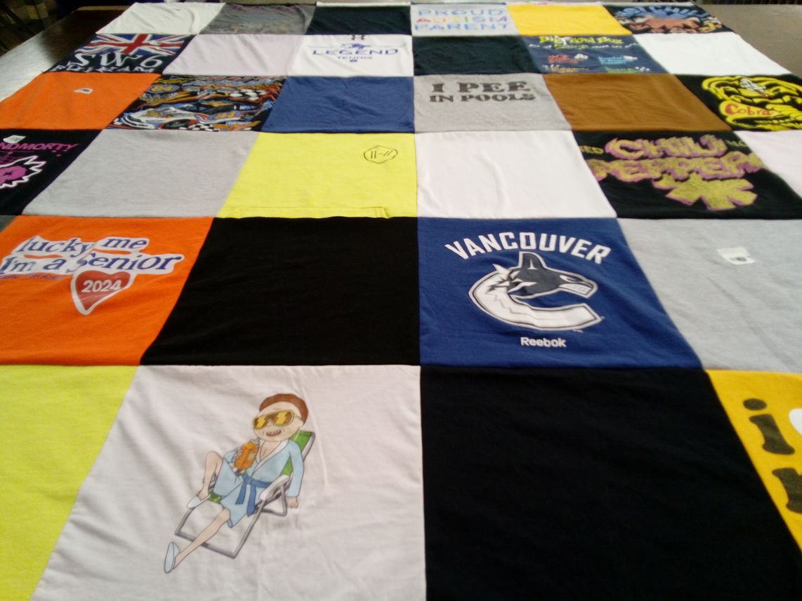 T-shirt quilt featuring vancouver canucks by Erin from CO