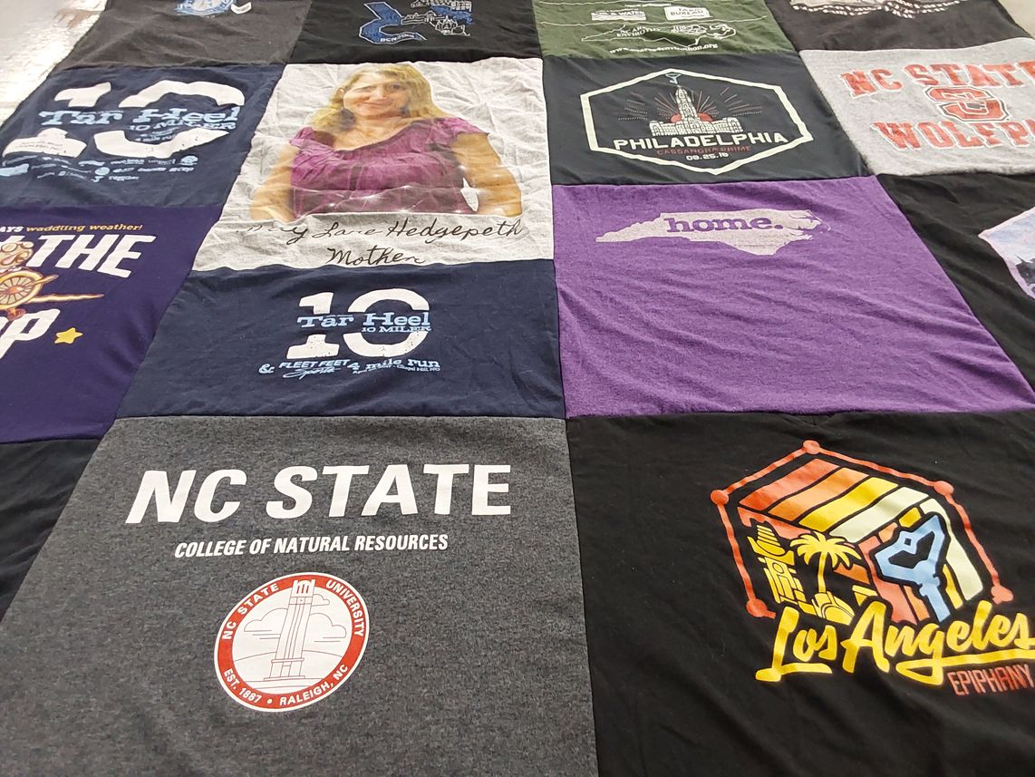 T-shirt quilt from north carolina state university by Donna from NC