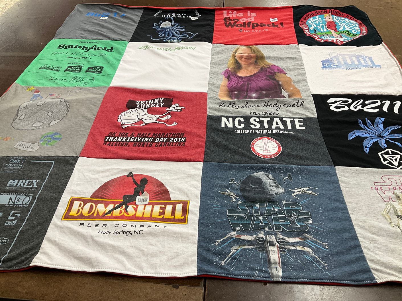 T-shirt quilt from north carolina state university by Donna from NC
