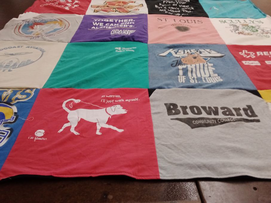 T-shirt quilt featuring st. louis kingfishers by Shawn from FL