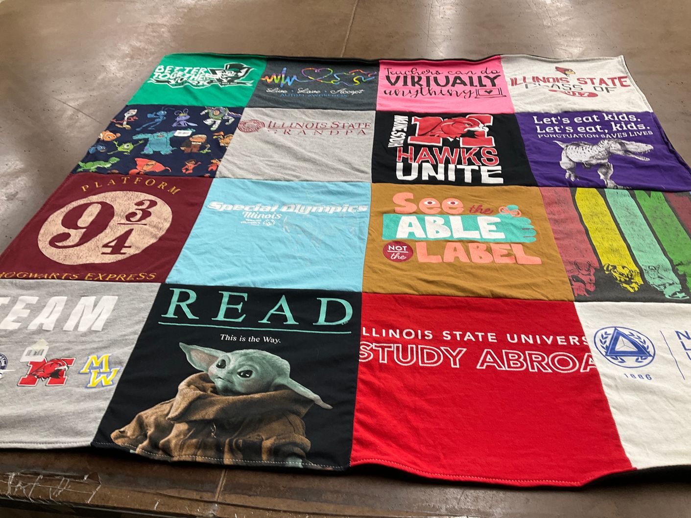 T-shirt quilt from illinois state university by Meghan from IL