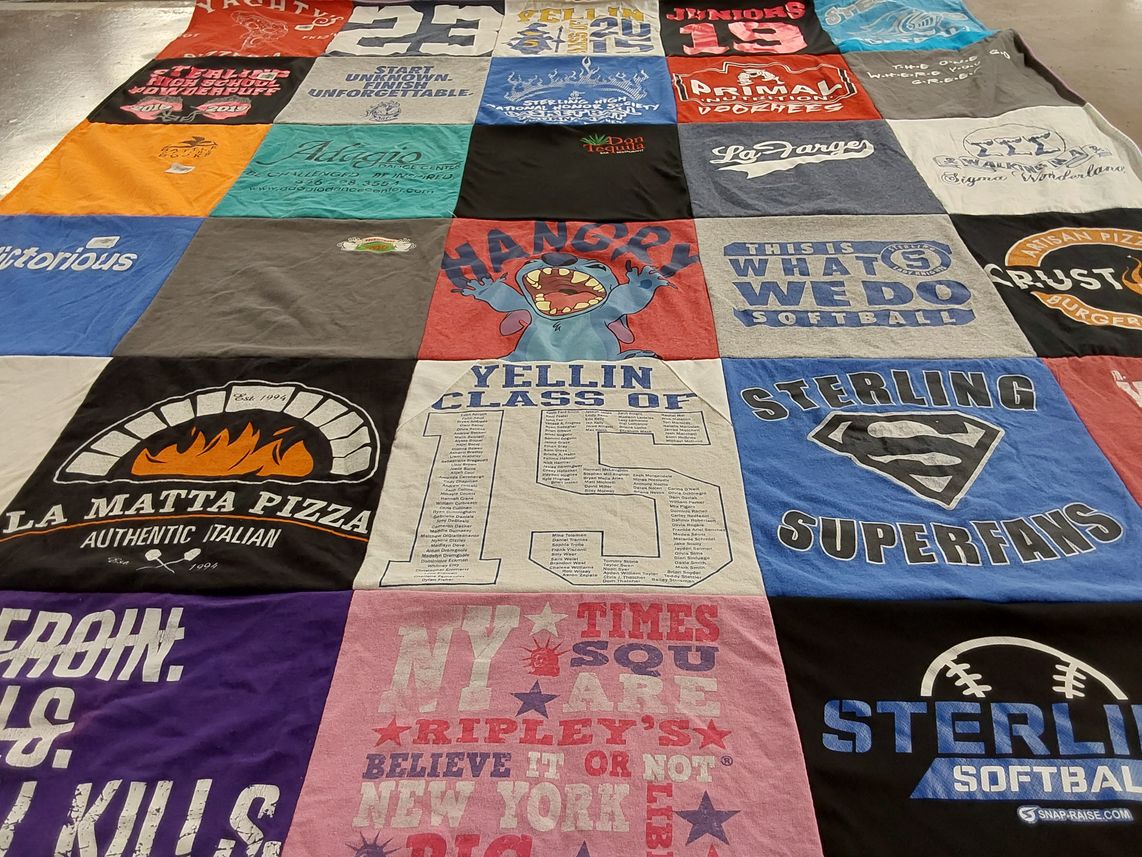 T-shirt quilt featuring sterling softball by Denise from NJ