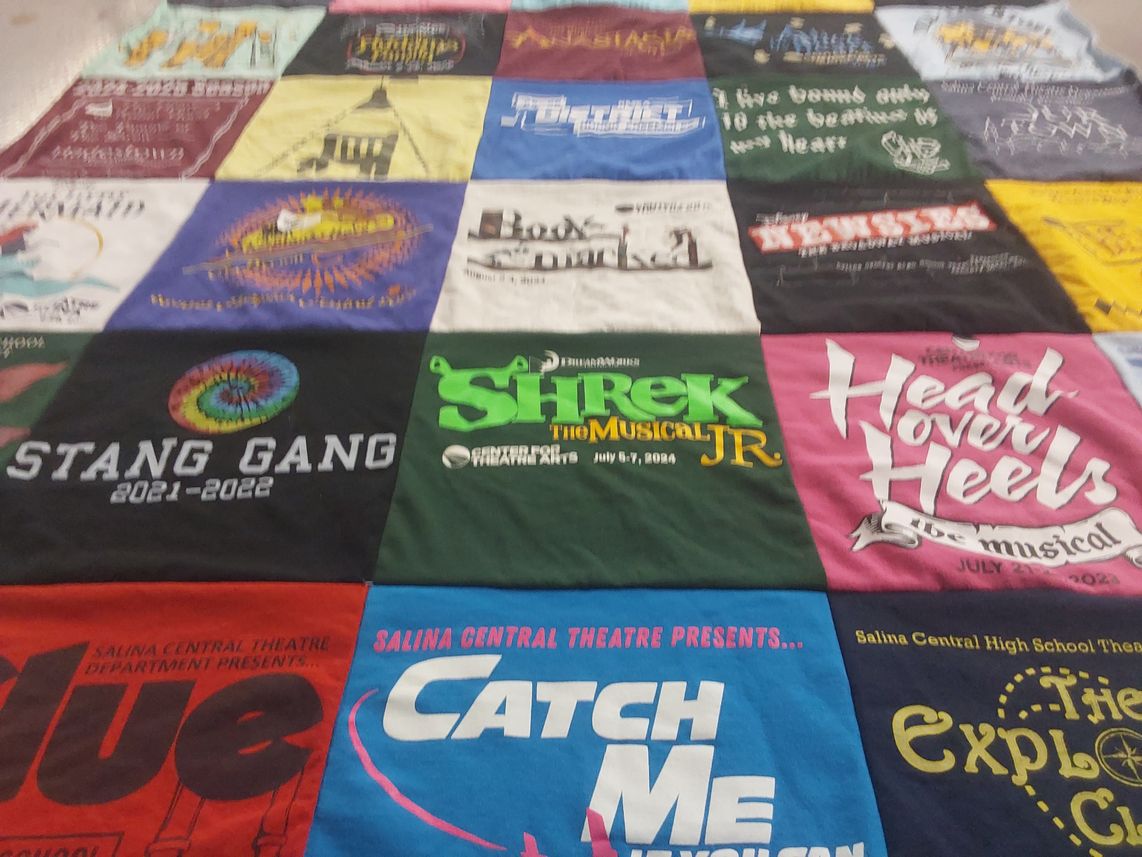 T-shirt quilt from salina central high school by Samantha from KS