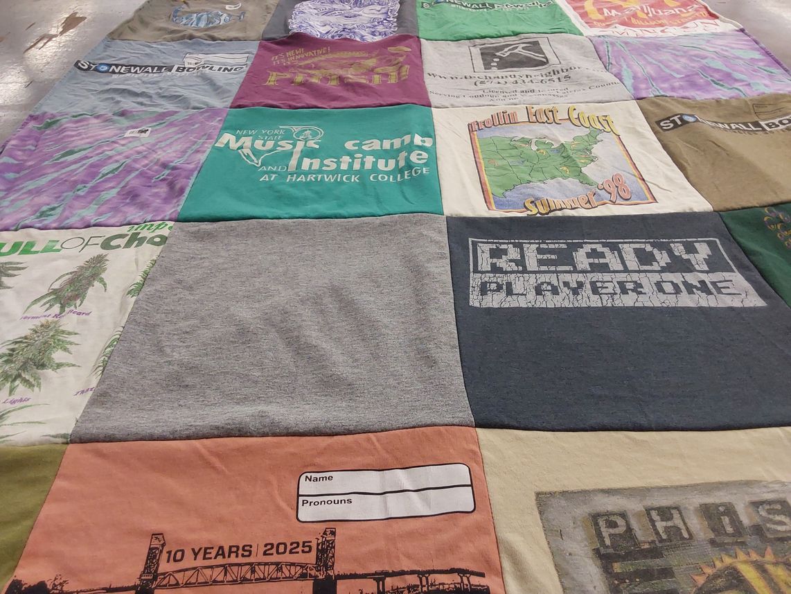 T-shirt quilt from hartwick college by Jared from NC