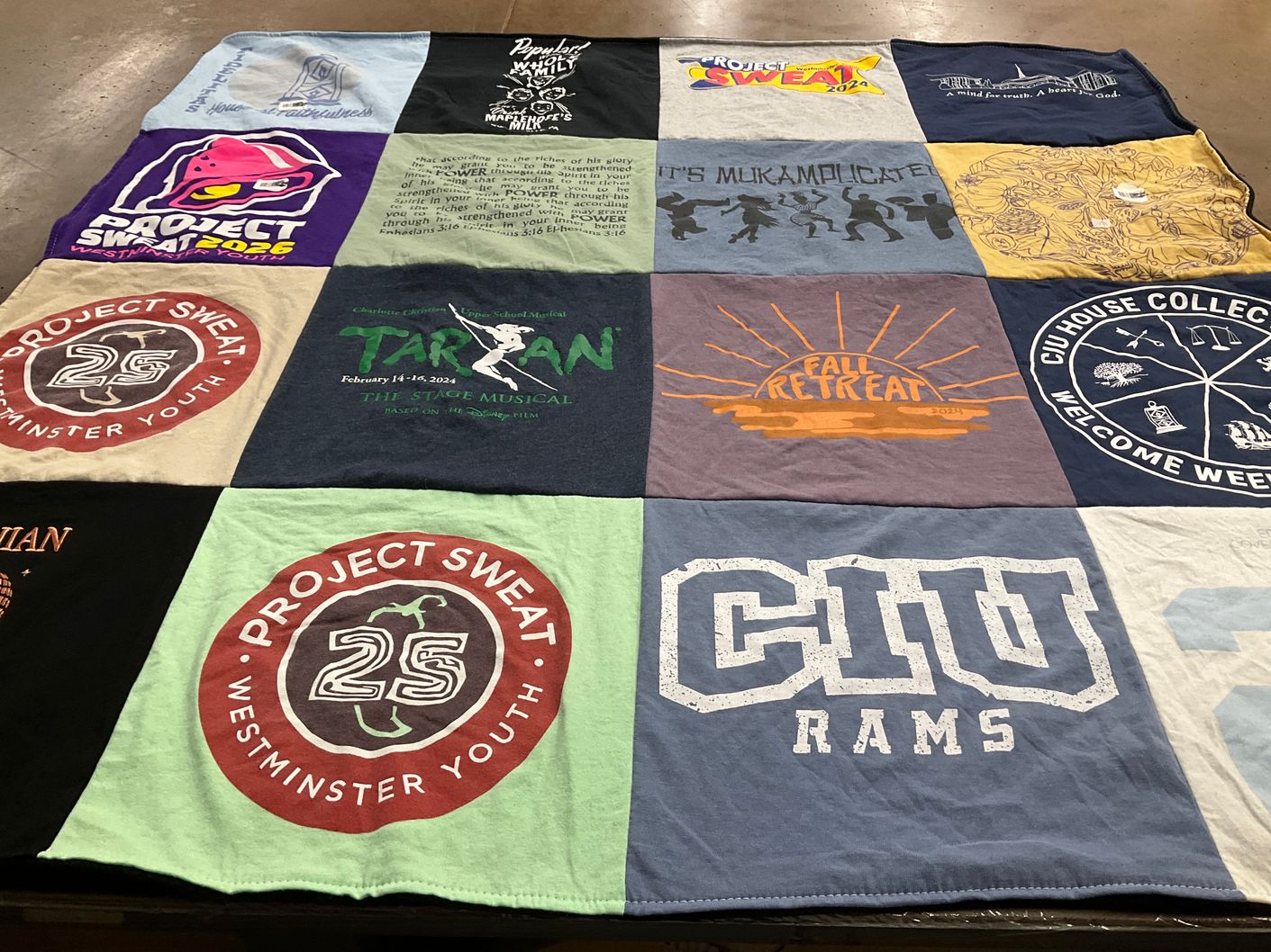 T-shirt quilt featuring ciu rams by Aynsley from SC