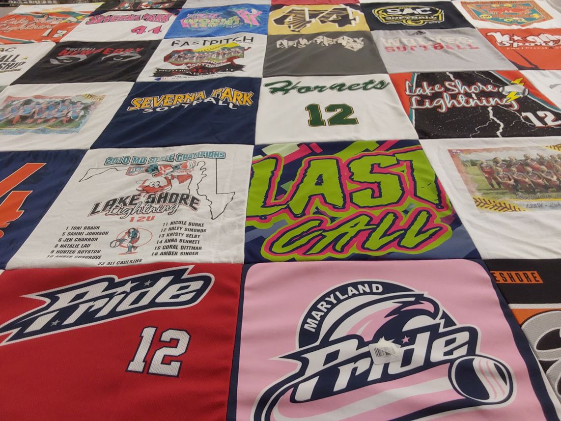 T-shirt quilt featuring lake shore lightning, maryland pride by Haley from MD