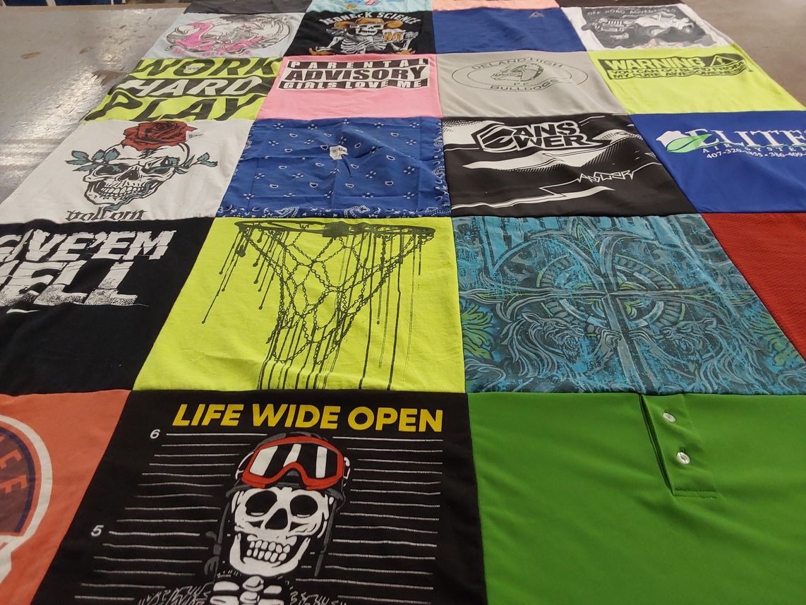T-shirt quilt from orlando high school by REBECCA from FL
