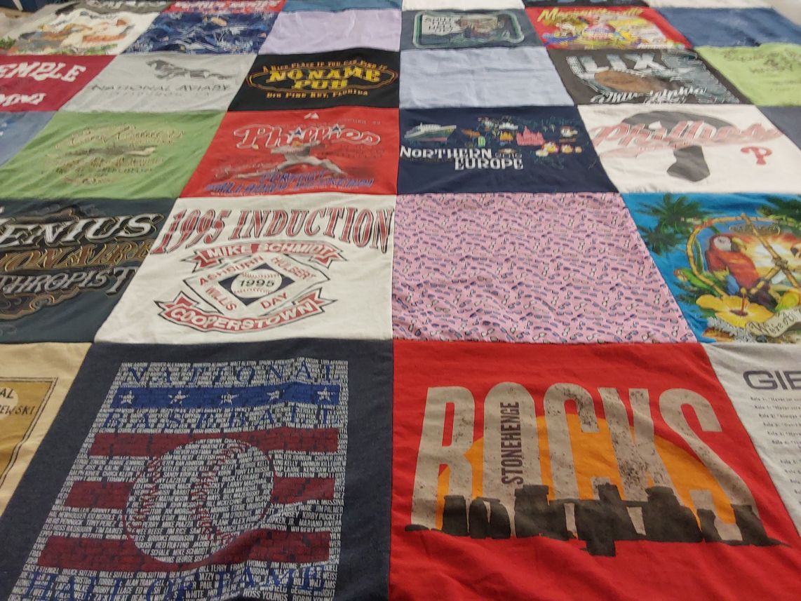 T-shirt quilt featuring philadelphia phillies by Joan from PA