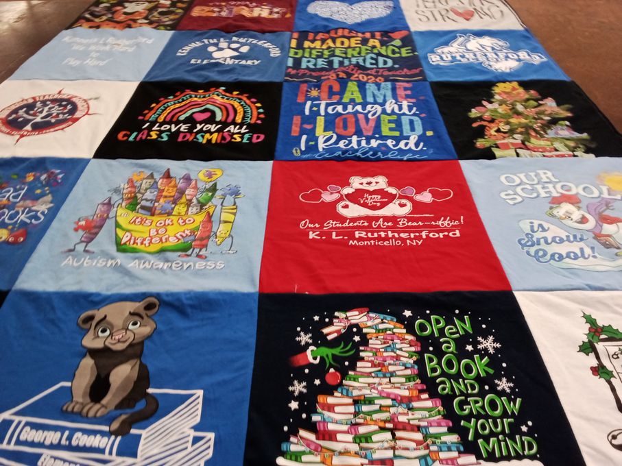 T-shirt quilt from k. l. rutherford elementary by Cindy from NY