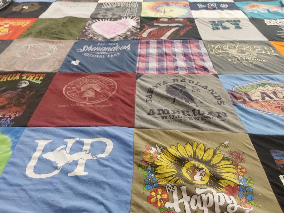 T-shirt quilt from upper peninsula university by Wendy from NC