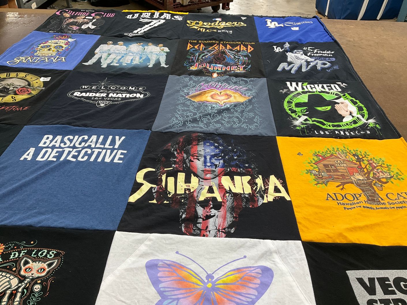 T-shirt quilt featuring las vegas raiders by Ana from CA