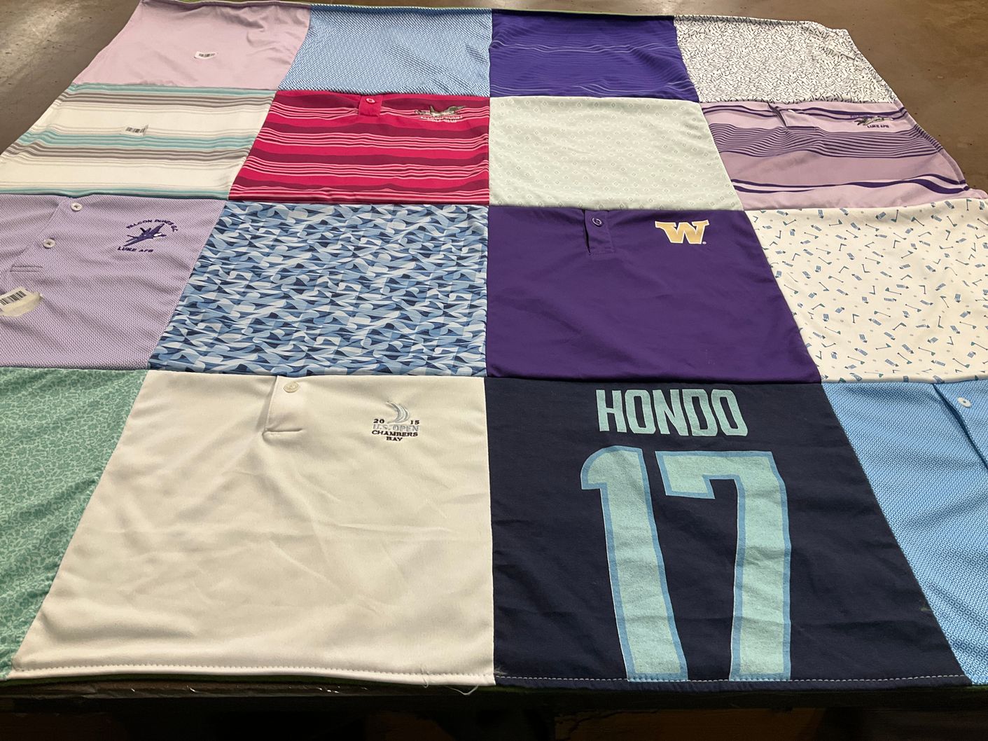T-shirt quilt from university of washington by Anita from TX