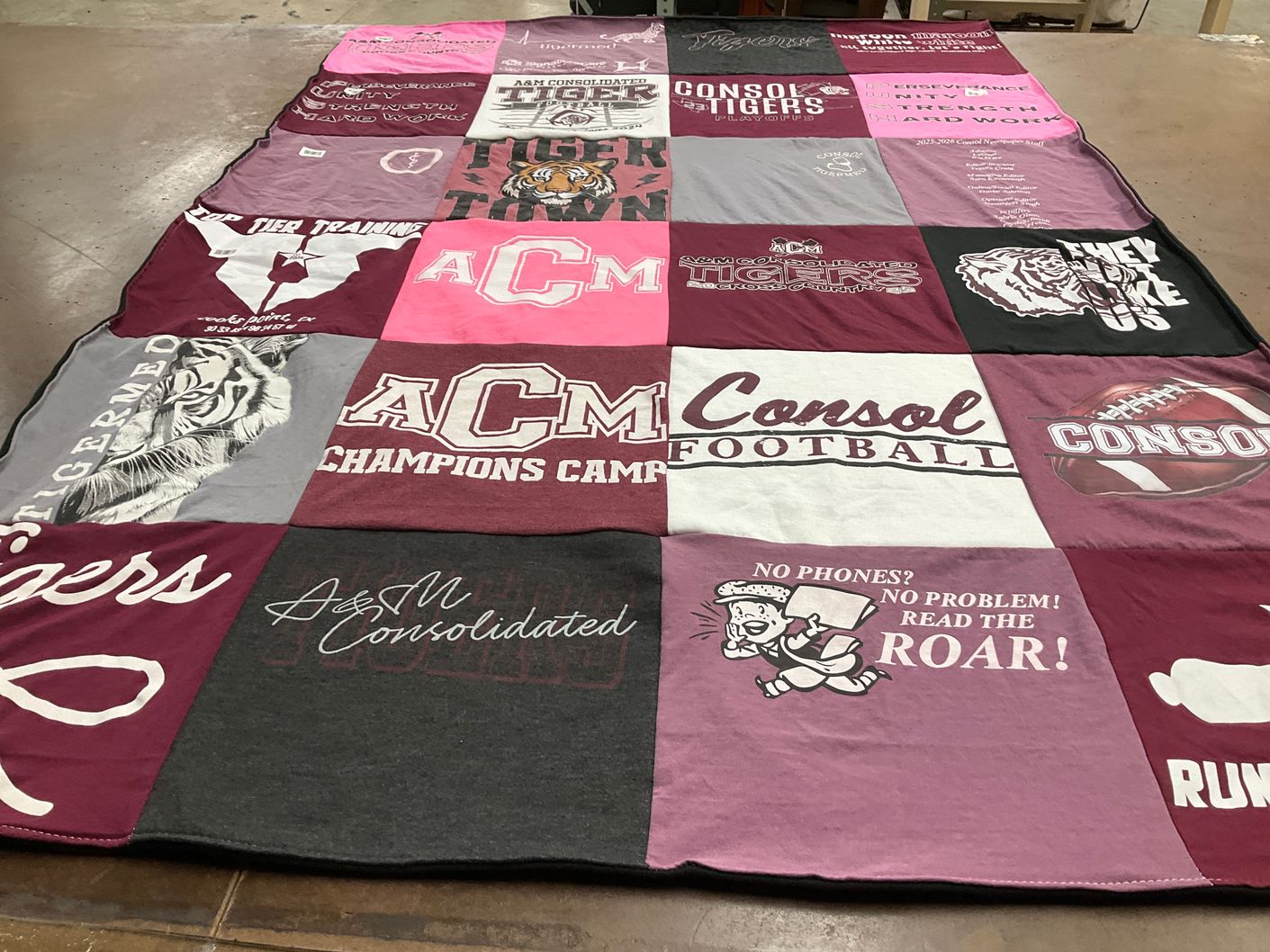 T-shirt quilt featuring consol tigers football by Katie from TX