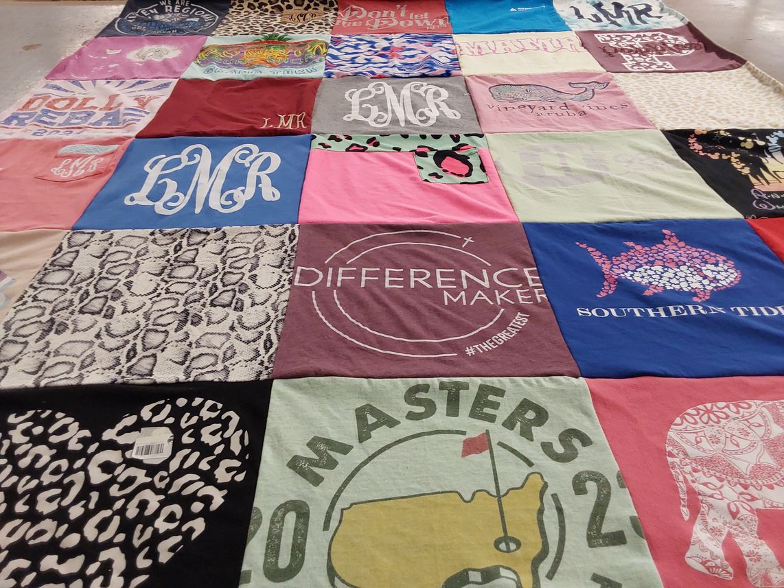 T-shirt quilt with southern culture, fashion themes by Tia from SC