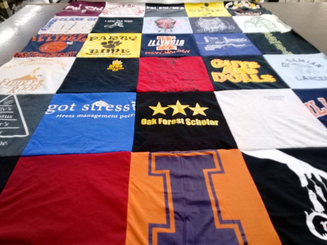 T-shirt quilt from illinois state university by Sydney from IL