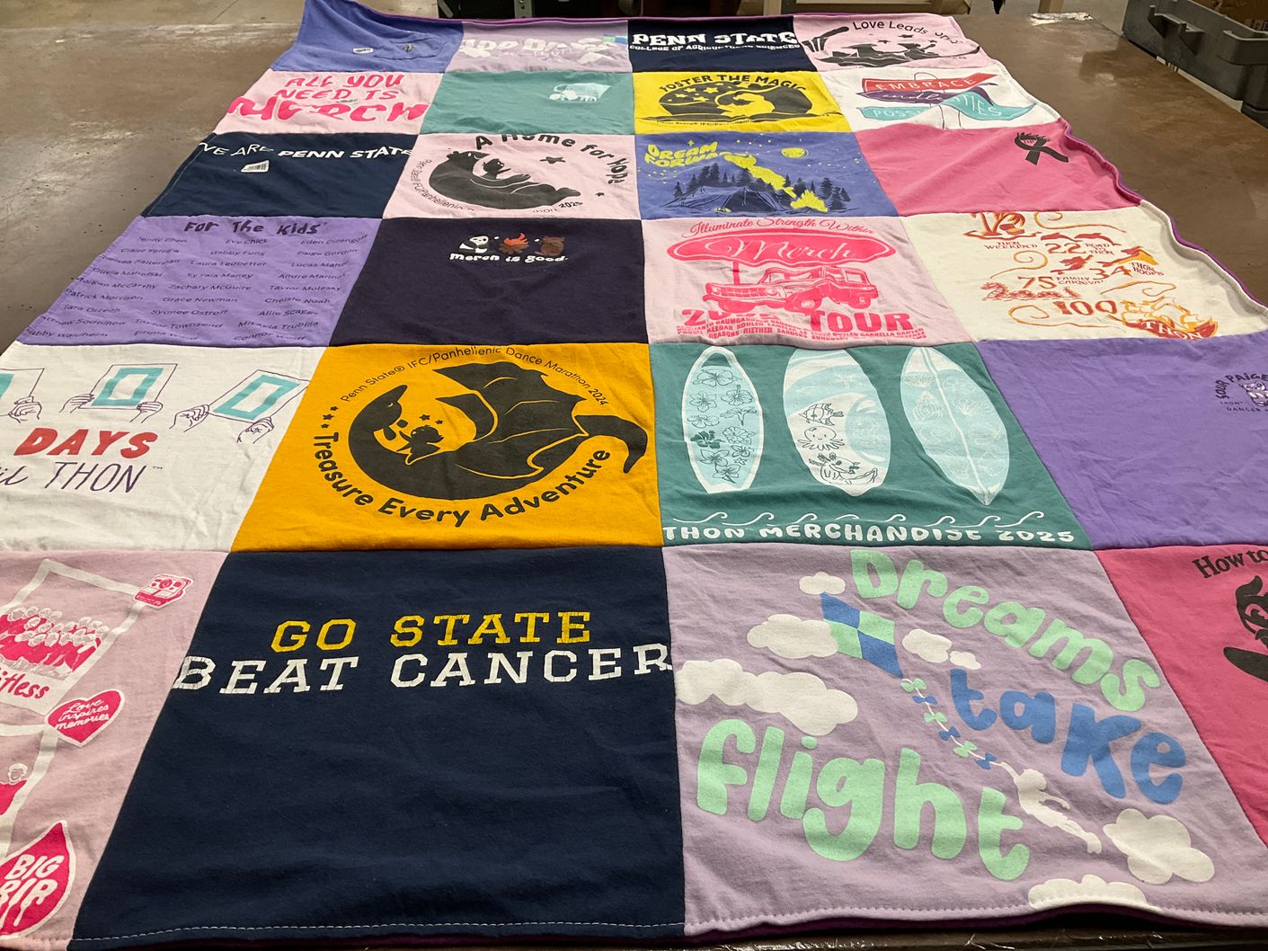 T-shirt quilt from pennsylvania state university by Katherine from PA