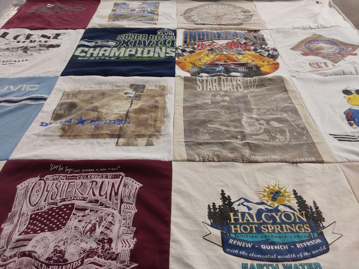 T-shirt quilt featuring seattle seahawks by Jan from OR