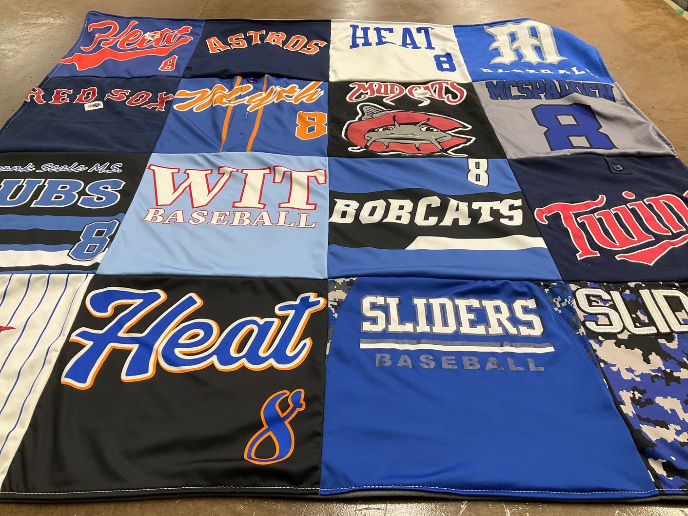 T-shirt quilt featuring houston astros, boston red sox by Jessica from TX