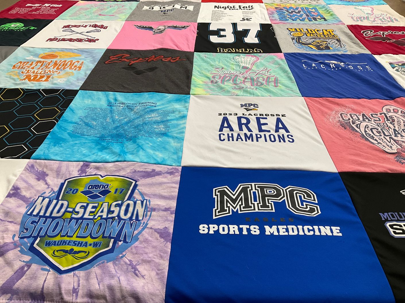 T-shirt quilt from mpc eagles by Kristy from GA