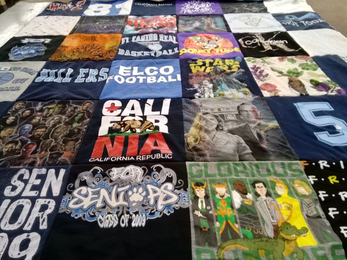 T-shirt quilt from el camino real high school by Brittany from CA