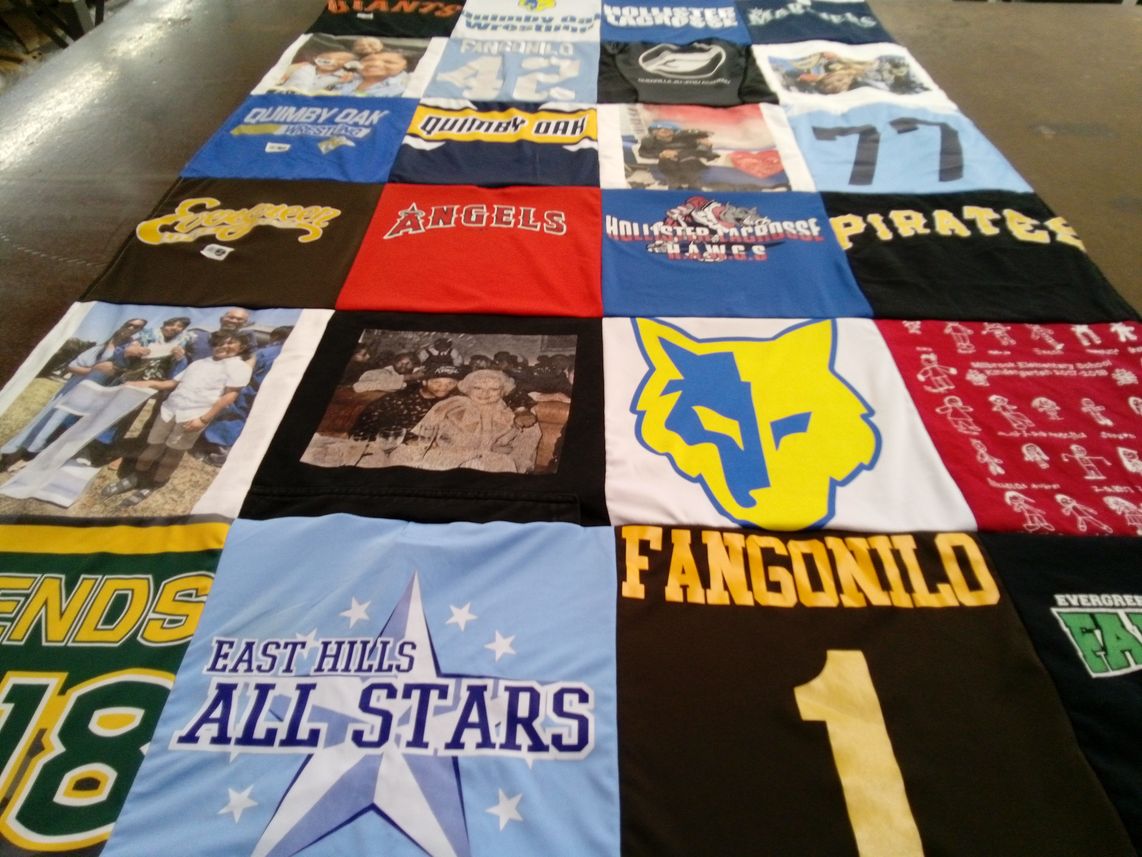 T-shirt quilt featuring east hills all stars by Rowena from CA