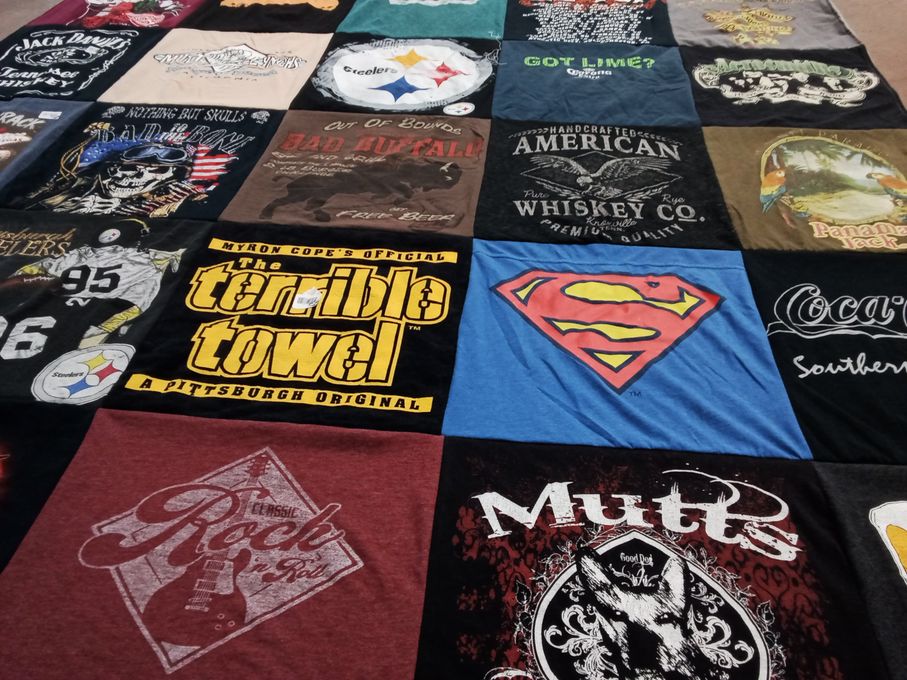 T-shirt quilt featuring pittsburgh steelers by Jamie from CA