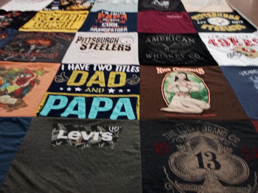 T-shirt quilt featuring pittsburgh steelers by Jamie from CA