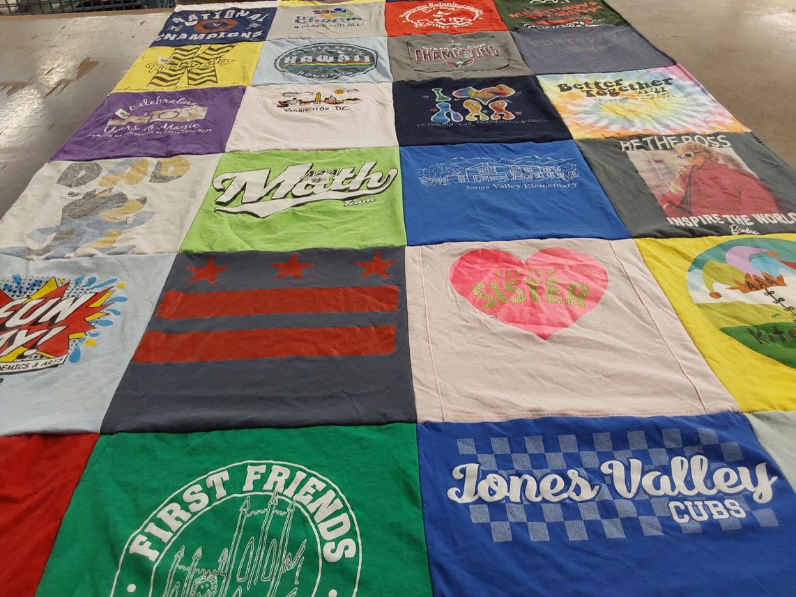 T-shirt quilt featuring jones valley cubs by Allison from AL