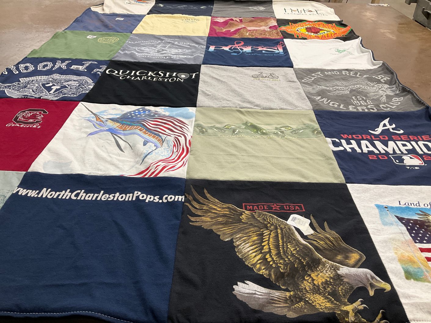 T-shirt quilt featuring atlanta braves by tiffany from SC