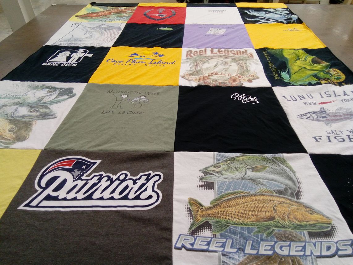 T-shirt quilt featuring new england patriots by Sharon from FL