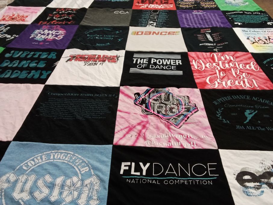 T-shirt quilt from jupiter dance academy by Karen from FL