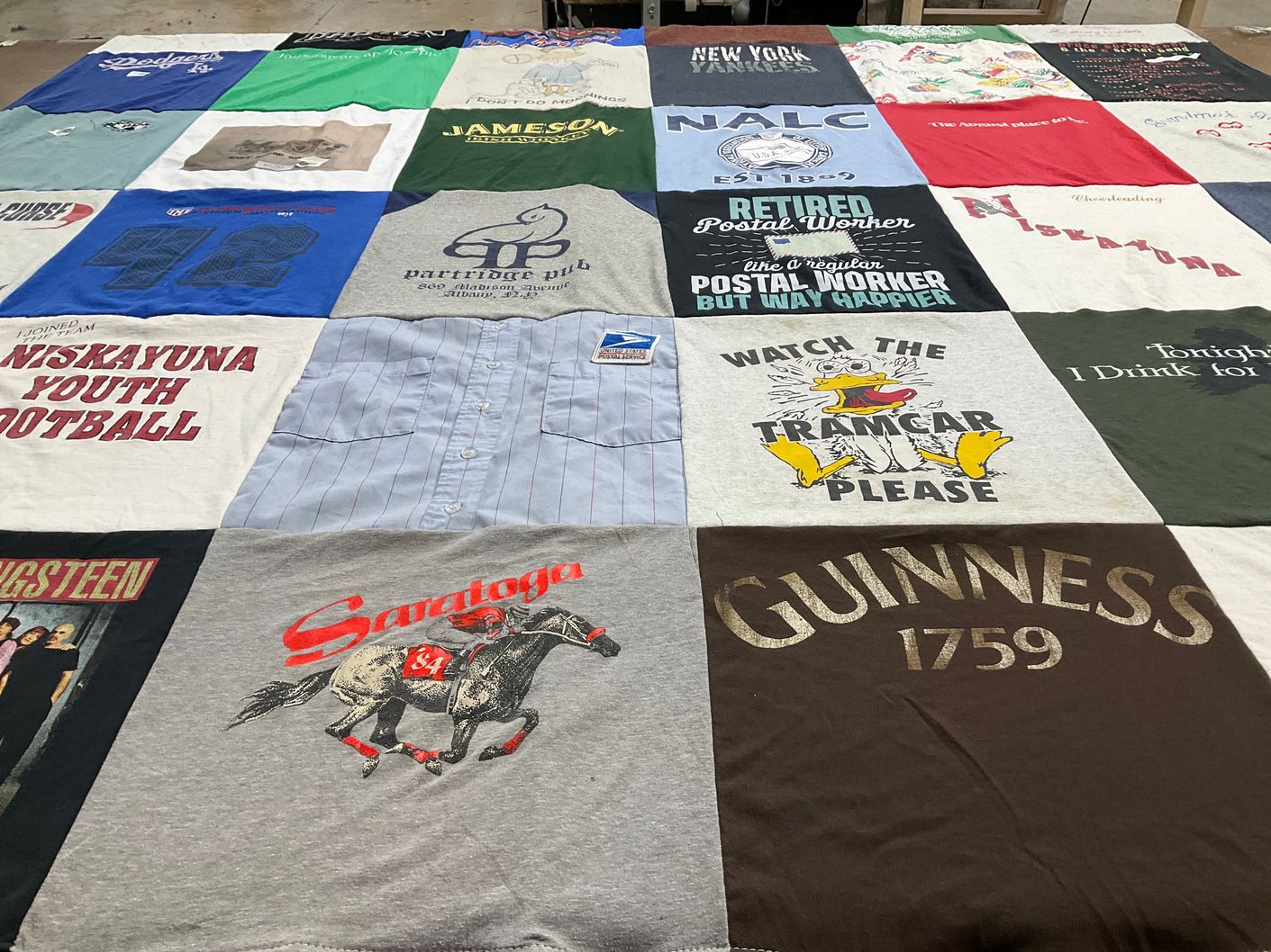 T-shirt quilt from niskayuna high school by Sandy from NY