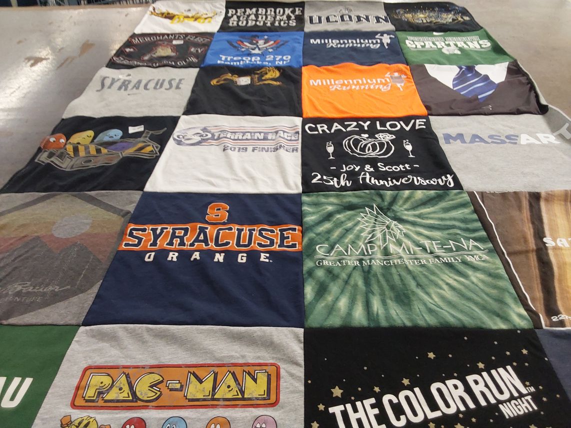 T-shirt quilt from syracuse university by Scott from NH