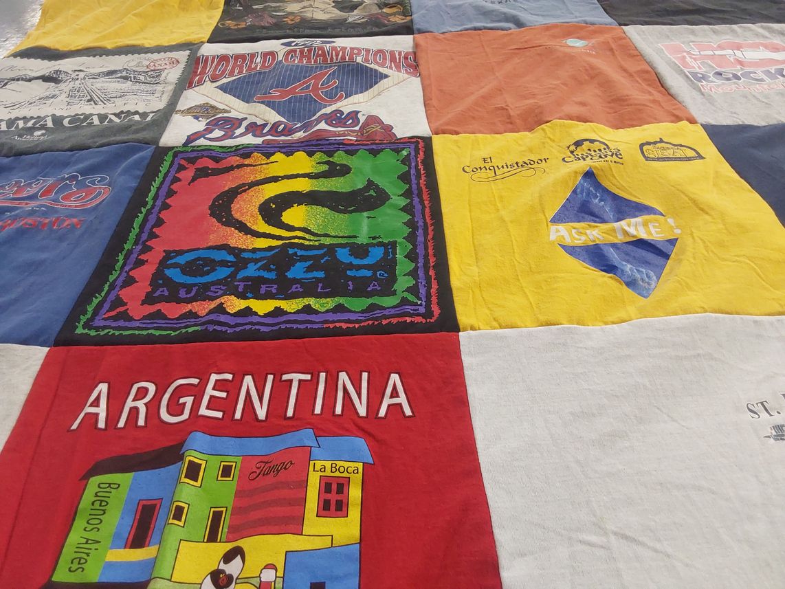 T-shirt quilt featuring atlanta braves by Lorraine from GA