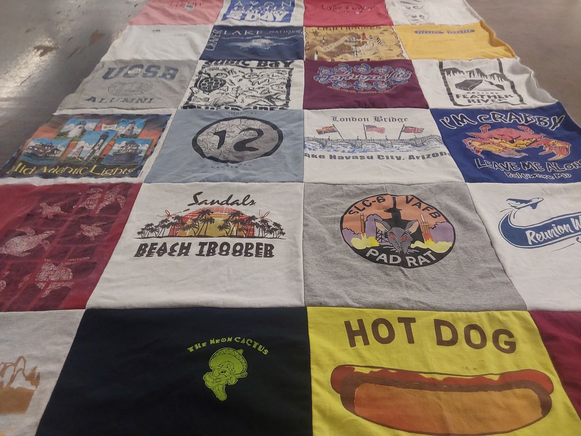 T-shirt quilt from university of california, santa barbara by Lois from CA