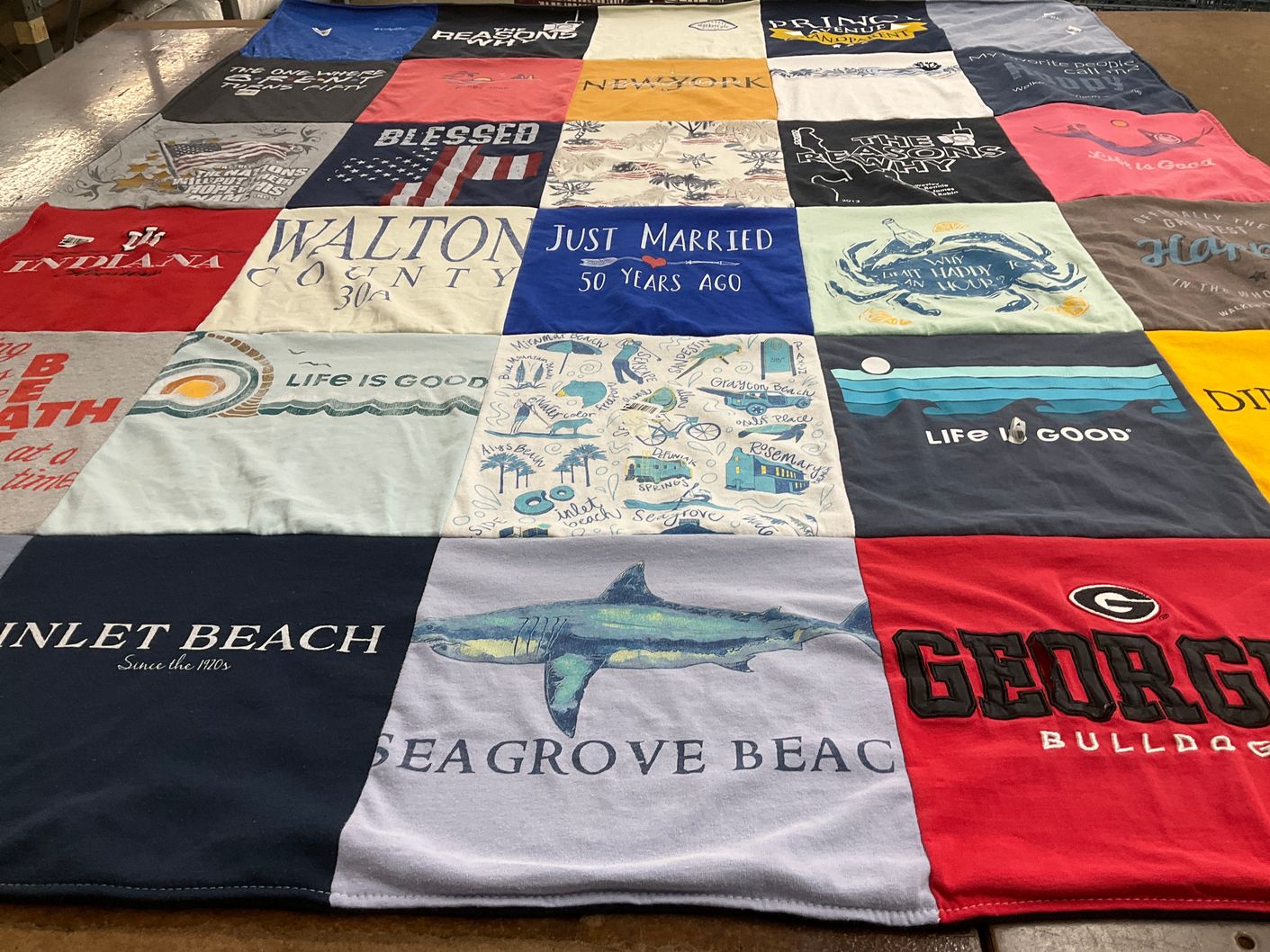 T-shirt quilt featuring university of georgia by Deborah from GA